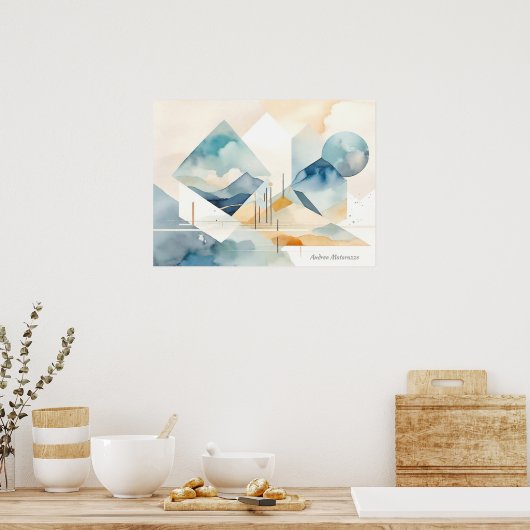 Abstracte geest poster (Keuken)