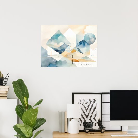 Abstracte geest poster (Thuiskantoor)