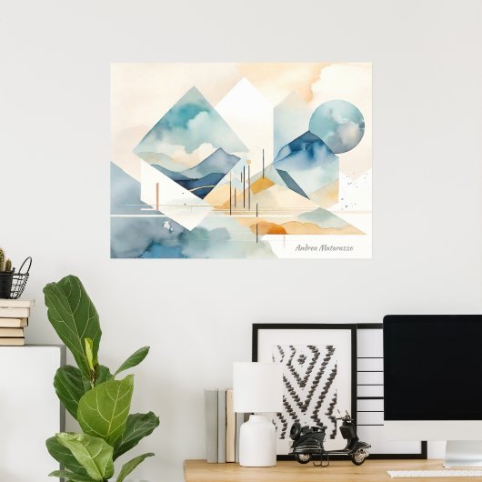 Abstracte geest poster (Thuiskantoor)