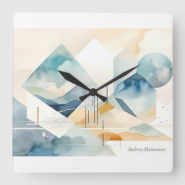 Abstracte geest vierkante klok