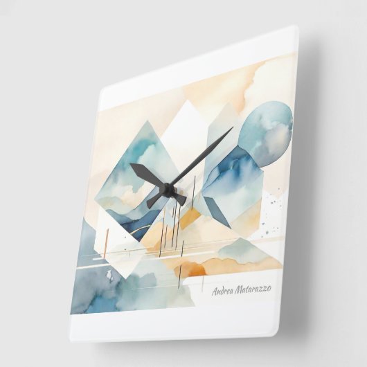 Abstracte geest vierkante klok (Hoek)