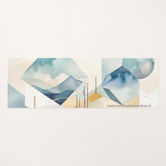 Abstracte geest yogamat (Voorkant (horizontaal))