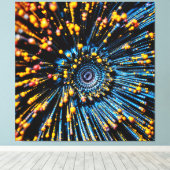 Abstracte gegevensstroomkunst canvas afdruk (Insitu (Houten vloer))