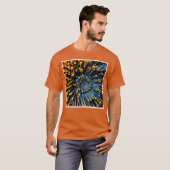 Abstracte gegevensstroomkunst t-shirt (Voorkant volledig)