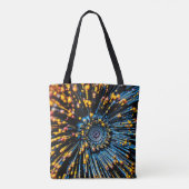 Abstracte gegevensstroomkunst tote bag (Achterkant)