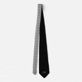 Abstracte Geketende Web Black Op Gray Herhalend Pa Stropdas (Achterkant)