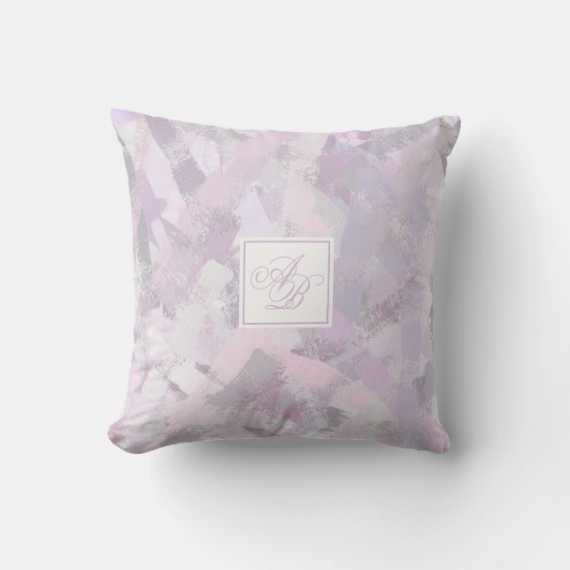 Abstracte gekleurde penseelstreken, structuur Drij Kussen (Voorkant)