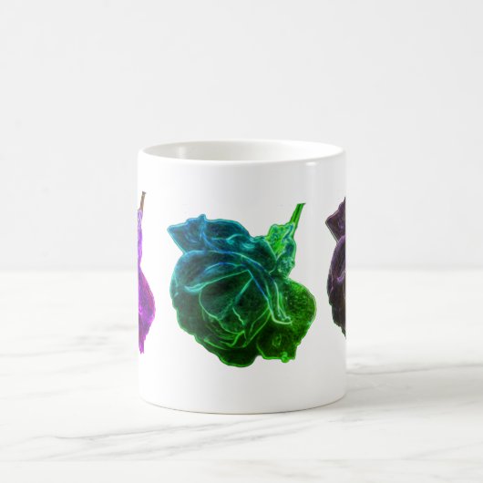 Abstracte gekleurde Rozen Koffiemok (Center)