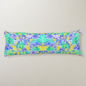 Abstracte gekleurde springbloemen lichaamskussen (Achterkant)