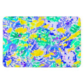 Abstracte gekleurde springbloemen magneet (Horizontaal)