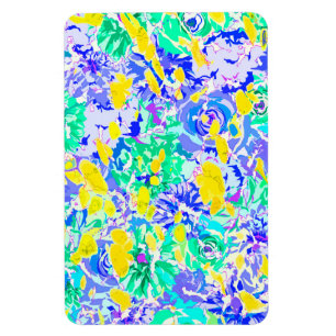 Abstracte gekleurde springbloemen magneet