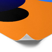 Abstracte gekleurde Stippen overbelasting Poster (Hoek)