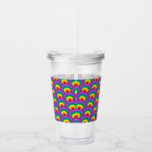 Abstracte gekleurde vormen acryl drinkbeker (Rechts)