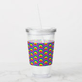 Abstracte gekleurde vormen acryl drinkbeker (Links)