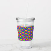 Abstracte gekleurde vormen acryl drinkbeker (Achterkant)