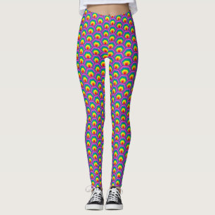 Abstracte gekleurde vormen leggings