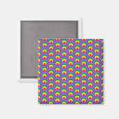 Abstracte gekleurde vormen magneet (Voorkant / Achterkant)