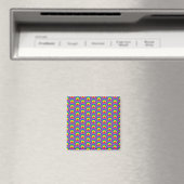 Abstracte gekleurde vormen magneet (Insitu (Vaatwasser))