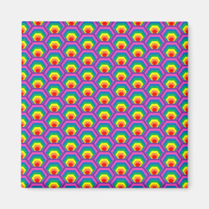Abstracte gekleurde vormen magneet