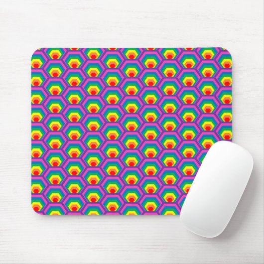 Abstracte gekleurde vormen muismat (Met muis)