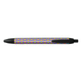Abstracte gekleurde vormen zwarte inkt pen (Achterkant)