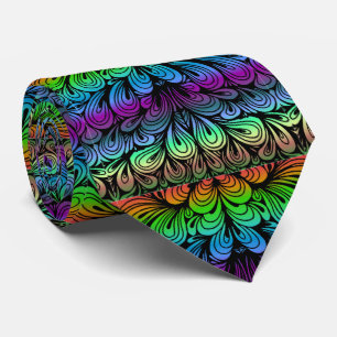 Abstracte gekleurde vouwen stropdas