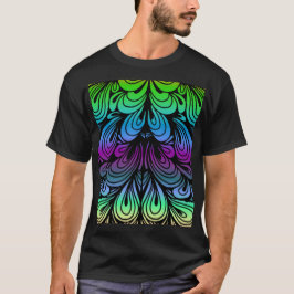 abstracte gekleurde vouwen t-shirt