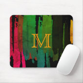 Abstracte gekleurde Waterverf-platter art Vintage Muismat (Met muis)