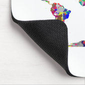 Abstracte gekleurde Wereldkaart 2 Muismat (Hoek)