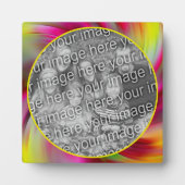 Abstracte gekleurde wervelingen Voeg je eigen foto Fotoplaat (Voorkant)