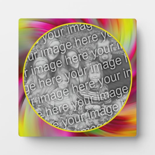 Abstracte gekleurde wervelingen Voeg je eigen foto Fotoplaat (Voorkant)