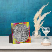 Abstracte gekleurde wervelingen Voeg je eigen foto Fotoplaat (Insitu)