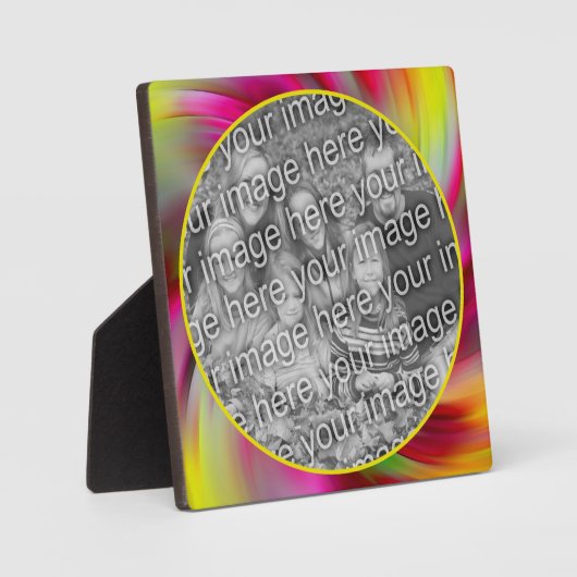 Abstracte gekleurde wervelingen Voeg je eigen foto Fotoplaat (Voorkant)