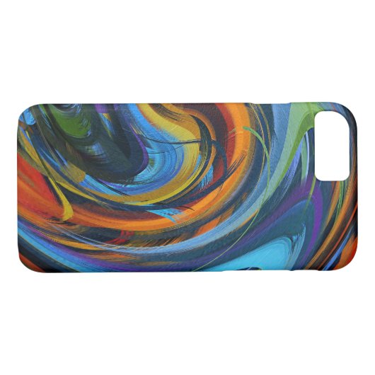 Abstracte gekleurde wervelkolom Case-Mate iPhone case (Achterkant (Horizontaal))