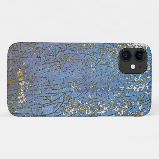 abstracte gekraakte blauwe verf Case-Mate iPhone case (Achterkant (horizontaal))