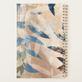 Abstracte gelaagde bladeren - Blauw en neutraal Planner (Achterkant)