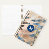 Abstracte gelaagde bladeren - Blauw en neutraal Planner (Display)
