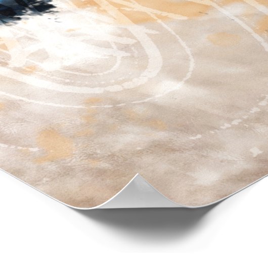 Abstracte gelaagde bladeren poster (Hoek)