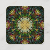 Abstracte gelaagde ventilator vierkante visitekaartje (Voorkant)