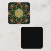 Abstracte gelaagde ventilator vierkante visitekaartje (Voorkant / Achterkant)