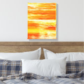 Abstracte gele achtergrond vanaf waterverf canvas afdruk (Insitu (Slaapkamer))