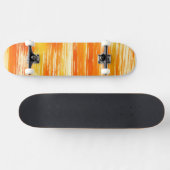 Abstracte gele achtergrond vanaf waterverf persoonlijk skateboard (Horizontaal)