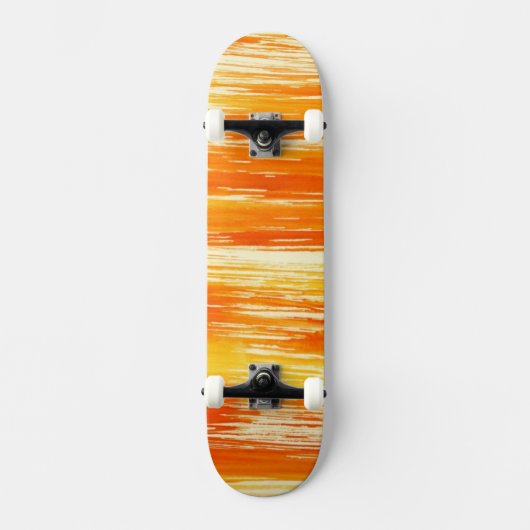 Abstracte gele achtergrond vanaf waterverf persoonlijk skateboard (Voorkant)