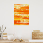 Abstracte gele achtergrond vanaf waterverf poster (Keuken)