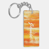Abstracte gele achtergrond vanaf waterverf sleutelhanger (Voorkant Links)