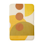 Abstracte gele beige bruine cirkels stippen badmat (Voorkant Verticaal)