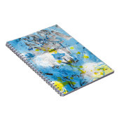 Abstracte gele blauwe groene Sjabloon Trendy Moder Notitieboek (Rechterzijde)