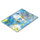 Abstracte gele blauwe groene Sjabloon Trendy Moder Notitieboek (Linkerzijde)