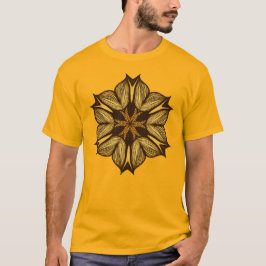 Abstracte gele bloem t-shirt