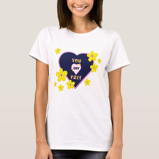 Abstracte gele bloemen heb je dit t-shirt (Voorkant)